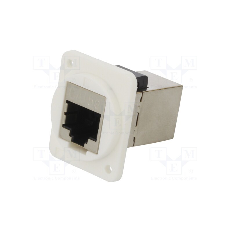 1 pcs x CLIFF - CP30220SXW - Coupler, FT, Cat: 5e, shielded, Layout: 8p8c, 19x24mm, Mat: plastic