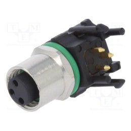 1 pcs x DEGSON ELECTRONICS - SR-M8A-03P-FF-SF7001-00B(H) - Connector: M8, female, PIN: 3, angled 90°, for panel mounting, 3A