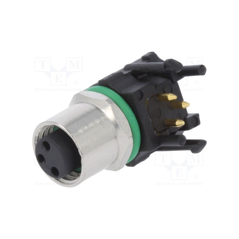 1 pcs x DEGSON ELECTRONICS - SR-M8A-03P-FF-SF7001-00B(H) - Connector: M8, female, PIN: 3, angled 90°, for panel mounting, 3A