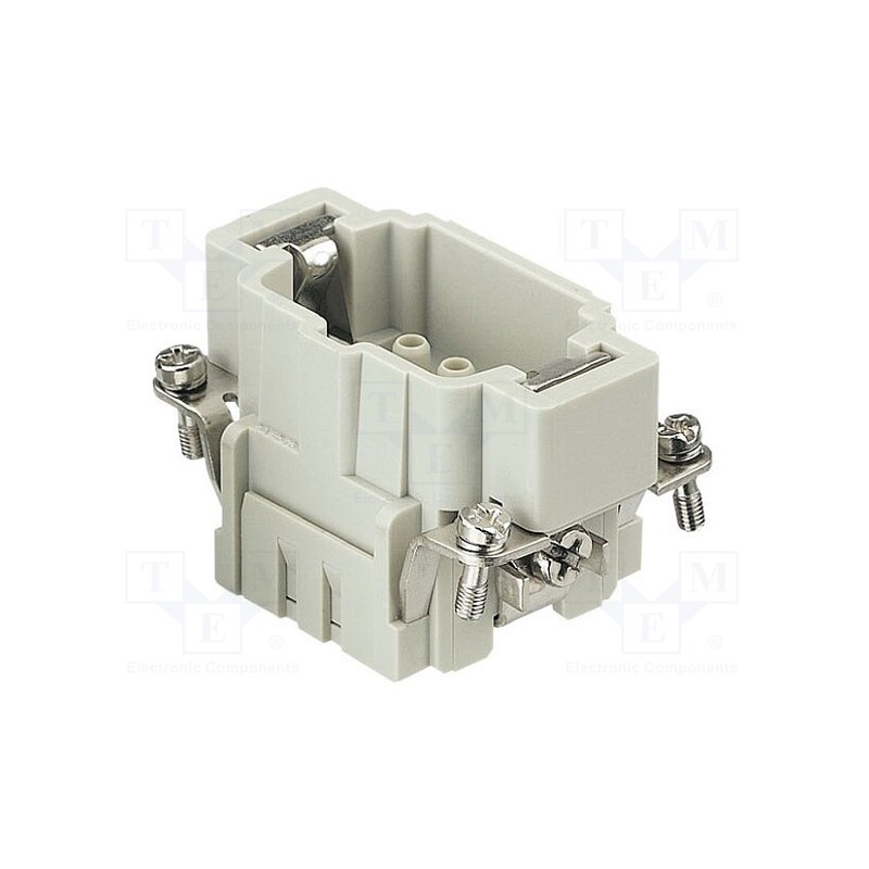 1 pcs x HARTING - 9330062602 - Connector: HDC, contact insert, male, Han E®, PIN: 6, 6+PE, size 6B