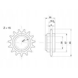 Tension sprocket 673309 claas