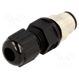 1 pcs x AMPHENOL LTW - M12A-04BMMA-SL8001 - Plug, M12, PIN: 4, male, A code-DeviceNet / CANopen, for cable