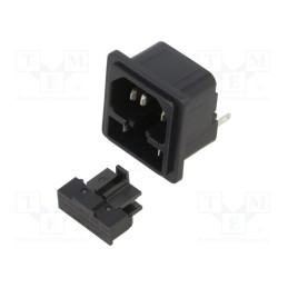 1 pcs x SCHURTER - 4304.6126 - Connector: AC supply, socket, male, 10A, 250VAC, IEC 60320, C14 (E)