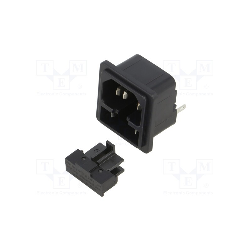 1 pcs x SCHURTER - 4304.6126 - Connector: AC supply, socket, male, 10A, 250VAC, IEC 60320, C14 (E)