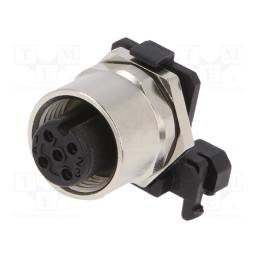 1 pcs x CONEC - SAL-12S-FKHW5 - Socket, M12, PIN: 5, female, A code-DeviceNet / CANopen, THT, IP67