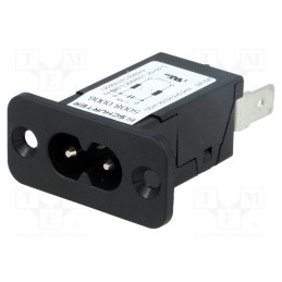 1 pcs x SCHURTER - 5008.0006 - Connector: AC supply, socket, male, 2.5A, 250VAC, IEC 60320, 5008