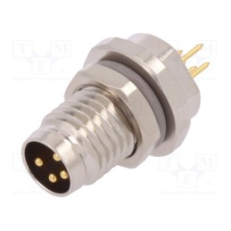1 pcs x TE Connectivity - T4040014041-000 - Connector: M8, male, PIN: 4, unshielded, socket, IP67, 30V, 2.5÷4mm