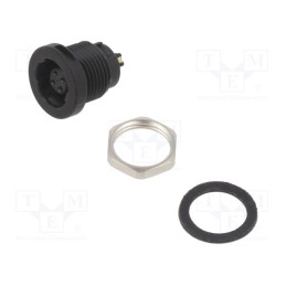 1 pcs x BINDER - 09 4712 00 04 - Connector: circular, 420, 125V, PIN: 4, socket, female, soldering