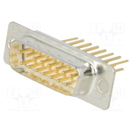 1 pcs x Deltron AG - DTS15PW3/2 - D-Sub, PIN: 15, socket, male, on PCBs, angled, THT