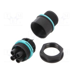 1 pcs x TECHNO - THB.387.P4A - Connector: AC supply, screw terminal, female, TH387, 0.5÷4mm2
