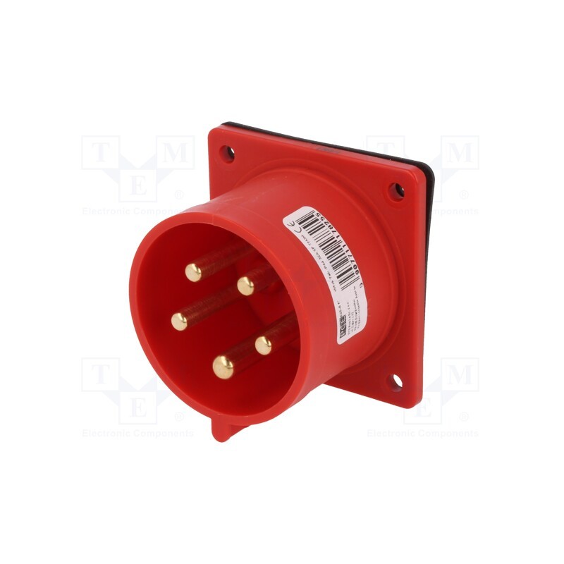 1 pcs x PCE - 625-6F7 - Connector: AC supply 3-phase, socket, male, 32A, 400VAC, IEC 60309