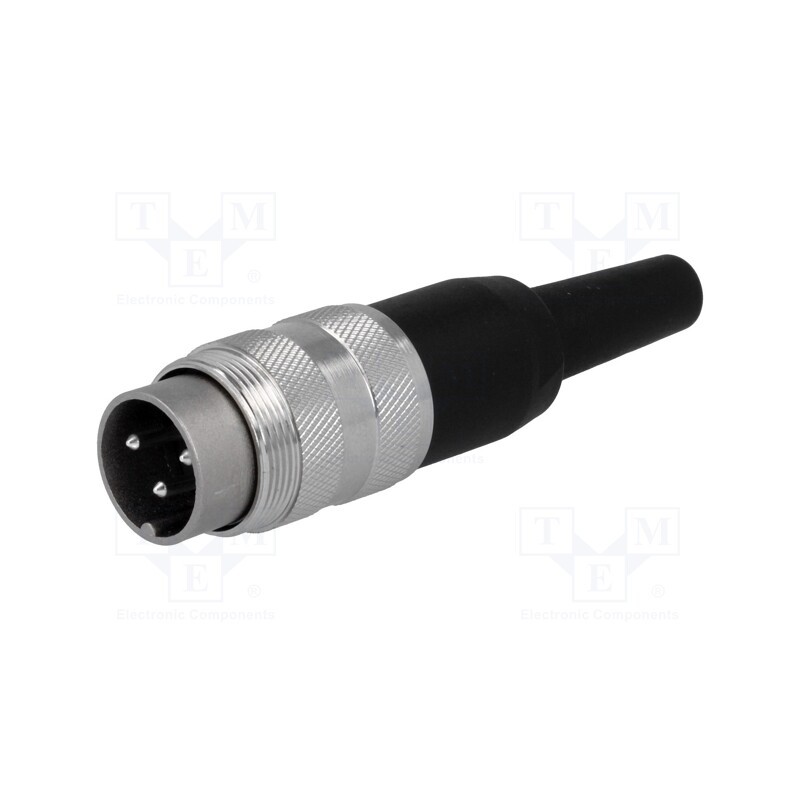 1 pcs x AMPHENOL - T3260001U - Connector: M16, plug, male, soldering, for cable, PIN: 3, 5A, 300V