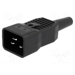 1 pcs x SCHURTER - 4796 - Connector: AC supply, plug, male, 16A, 250VAC, IEC 60320, C20 (I)