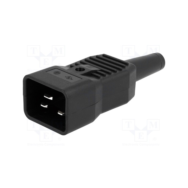 1 pcs x SCHURTER - 4796 - Connector: AC supply, plug, male, 16A, 250VAC, IEC 60320, C20 (I)