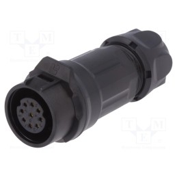 1 pcs x LUTRONIC - 2224 - Connector: circular, plug, size 16, 02, female, PIN: 9, for latch