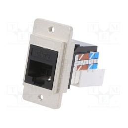 1 pcs x CLIFF - CP30727M3 - Socket, RJ45, DUALSLIM, Cat: 6a, Layout: 8p8c, IDC, 29mm, Mat: metal