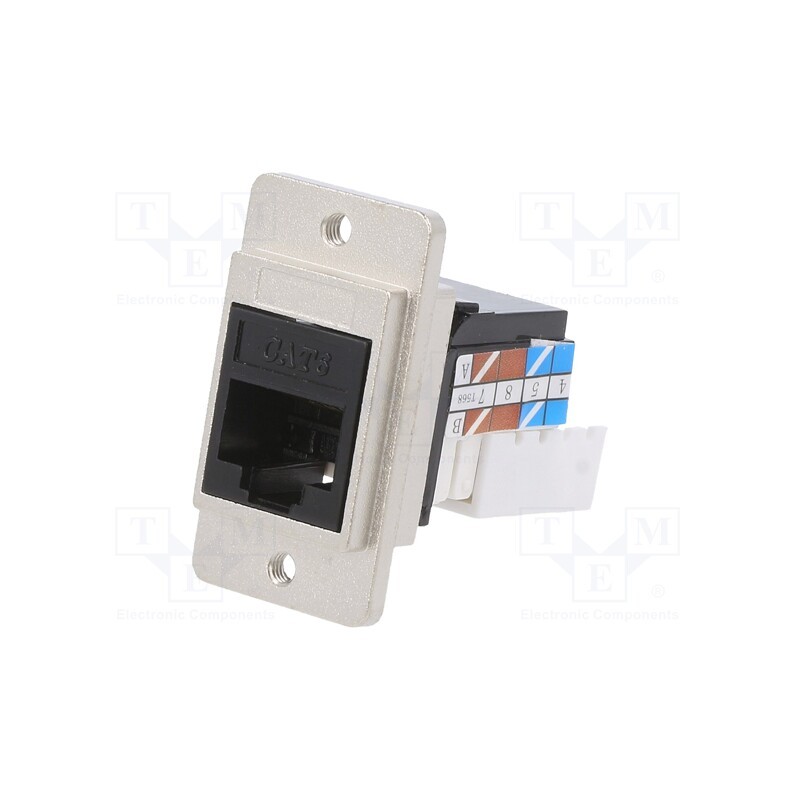 1 pcs x CLIFF - CP30727M3 - Socket, RJ45, DUALSLIM, Cat: 6a, Layout: 8p8c, IDC, 29mm, Mat: metal