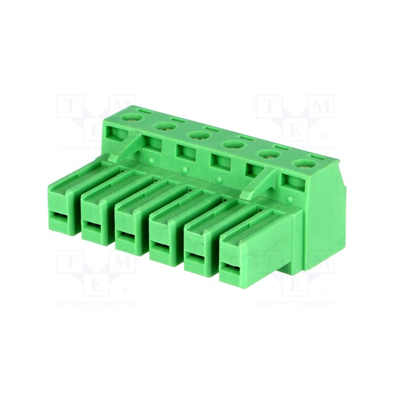 1 pcs x PHOENIX CONTACT - PC 4/ 6-ST-7,62 1804946 - Pluggable terminal block, 7.62mm, ways: 6, straight, plug, female