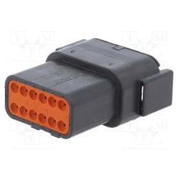 1 pcs x DEUTSCH - DTM04-12PB - Connector: wire-wire, DTM, male, plug, for cable, PIN: 12, black