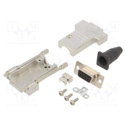 1 pcs x ENCITECH - 6355-0040-31 - D-Sub, PIN: 9, plug, female, soldering, for cable, black