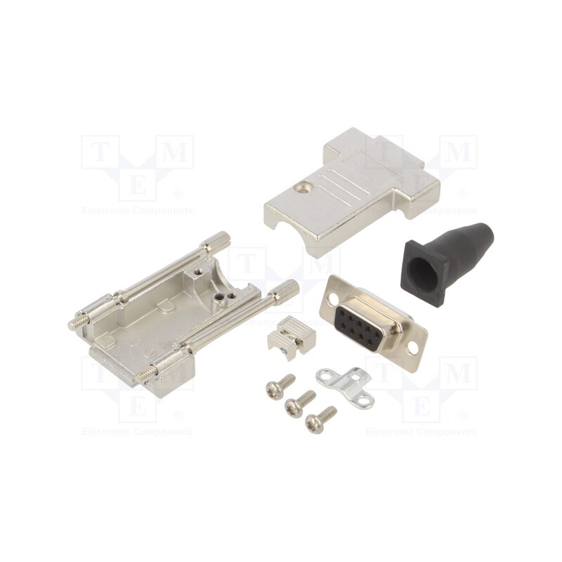 1 pcs x ENCITECH - 6355-0040-31 - D-Sub, PIN: 9, plug, female, soldering, for cable, black