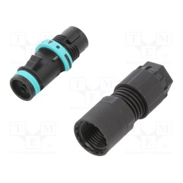 1 pcs x TECHNO - THB.381.B3E - Connector: AC supply, screw terminal, female, TH381, 7÷8mm, 400V