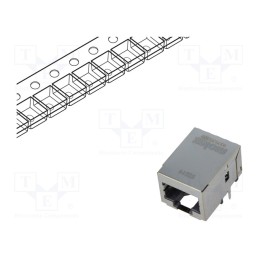 1 pcs x MOLEX - 937535320 - Socket, RJ45, MXMag, PIN: 8, shielded,with isolation transformer