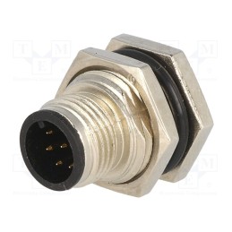 1 pcs x AMPHENOL LTW - M12A-08PMMS-SF8001 - Socket, M12, PIN: 8, male, A code-DeviceNet / CANopen, soldering
