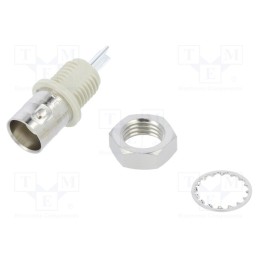 1 pcs x AMPHENOL RF - 031-10 - Socket, BNC, female, straight, 50Ω, soldering, PPO, silver plated