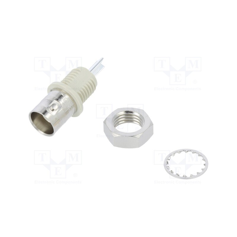 1 pcs x AMPHENOL RF - 031-10 - Socket, BNC, female, straight, 50Ω, soldering, PPO, silver plated