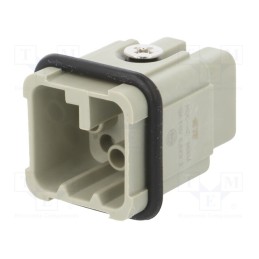 1 pcs x TE Connectivity - HD-008-M - Connector: HDC, male, HD, PIN: 8, size 1, w/o contacts, 10A, 50V