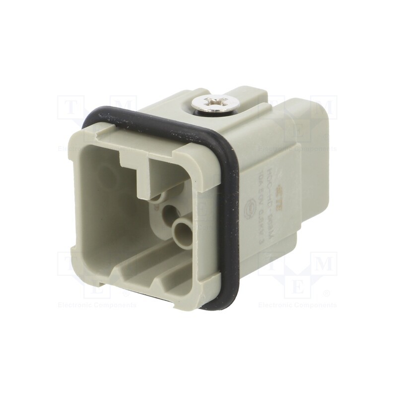 1 pcs x TE Connectivity - HD-008-M - Connector: HDC, male, HD, PIN: 8, size 1, w/o contacts, 10A, 50V