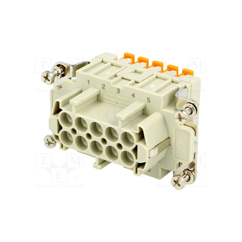 1 pcs x ILME - CSHF 10 - Connector: HDC, contact insert, female, CSH, PIN: 10, 10+PE, 16A
