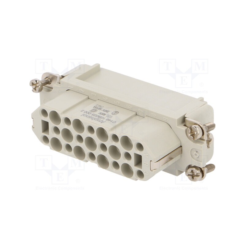 1 pcs x AMPHENOL - C14610B0250002 - Connector: HDC, contact insert, female, C146,heavy|mate D, PIN: 25