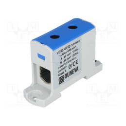 1 pcs x OUNEVA - VC05-0050 - Splice terminal: rail, 6÷95mm2, ways: 1, terminals: 2, blue, TS35