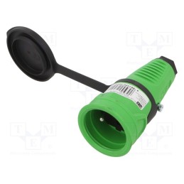 1 pcs x PCE - 2411-USW - Connector: AC supply, female, socket, 2P+PE, 250VAC, 16A, for cable