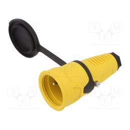 1 pcs x PCE - 2411-ESW - Connector: AC supply, female, socket, 2P+PE, 250VAC, 16A, for cable