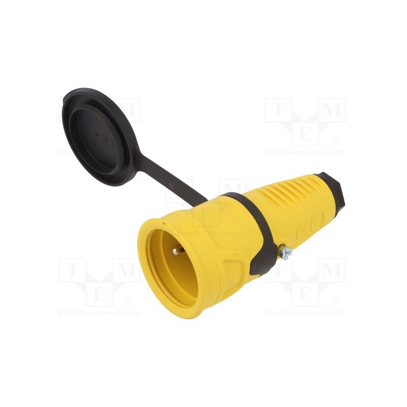 1 pcs x PCE - 2411-ESW - Connector: AC supply, female, socket, 2P+PE, 250VAC, 16A, for cable