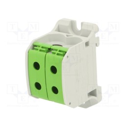 1 pcs x SIMET - 81002005 - Splice terminal: rail, 50mm2, ways: 1, terminals: 4, green, STB, TS35