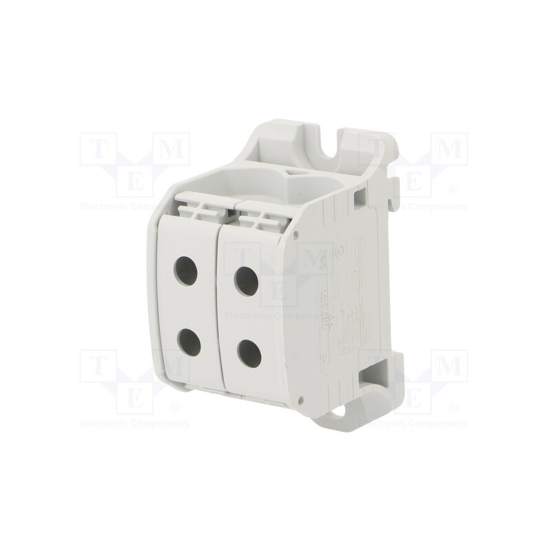 1 pcs x SIMET - 81002002 - Splice terminal: rail, 50mm2, ways: 1, terminals: 4, grey, STB, TS35