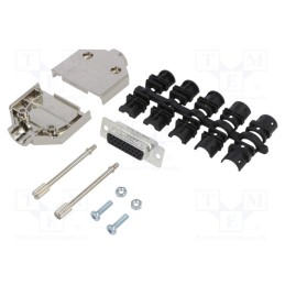 1 pcs x Amphenol Communications Solutions - L17DTPK-M-15+L77HDA26S - D-Sub HD, PIN: 26, female, straight, soldering, for cable, 