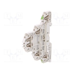 1 pcs x TE Connectivity - 1SNK705512R0000 (ZK2.5-L-L-PE) - Splice terminal: rail, 0.2÷2.5mm2, ways: 3, terminals: 6, grey, SNK