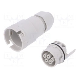 1 pcs x AAG STUCCHI - 3702/M-5P - Connector: AC supply, screw terminal, female, 9÷12mm, 1÷2.5mm2