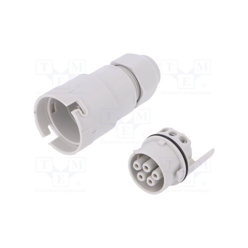 1 pcs x AAG STUCCHI - 3702/M-5P - Connector: AC supply, screw terminal, female, 9÷12mm, 1÷2.5mm2