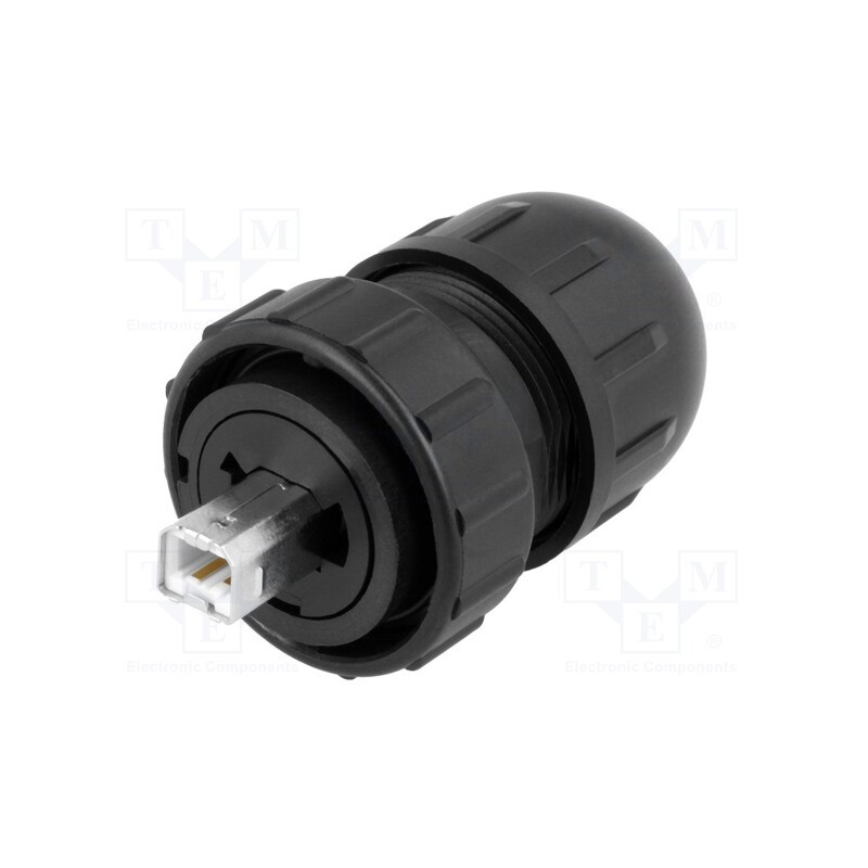 1 pcs x SWITCHCRAFT - DCC-USBBB-180 - Plug, USB B, Data-Con-X, for cable, straight, USB 2.0, IP67,IP68