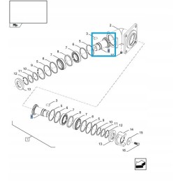 New Holland CR 84437278 gear shaft