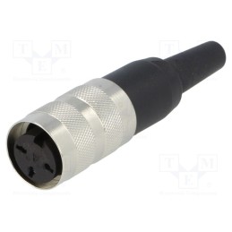 1 pcs x AMPHENOL - T3261001U - Connector: M16, plug, female, soldering, for cable, PIN: 3, 5A, 300V