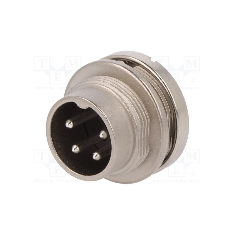 1 pcs x AMPHENOL - C09131W0041002U - Connector: M16, socket, male, soldering, PIN: 4, 5A, 300V, IP65,IP67
