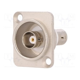 1 pcs x CLIFF - CP30123 - Coupler, BNC socket,both sides, insulated, 50Ω, silver, Mat: metal