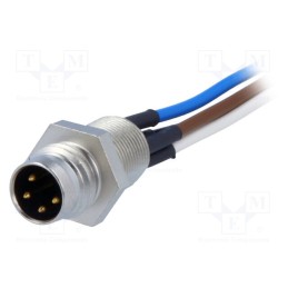 1 pcs x LUMBERG AUTOMATION - 11673 RSMF4/0.5M - Connector: M8, 0.5m, male, PIN: 4, for panel mounting,screwed